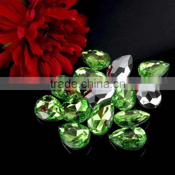 China Wholesale Teardrop Acrylic Sew on rhinestone with Saim, Sew on Acrylic Stone wholesale for Wedding Dress