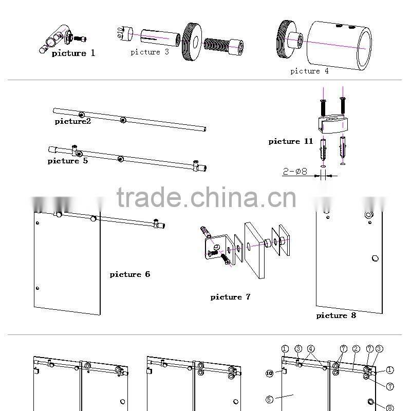 Home use good quality and competitive price sliding door roller