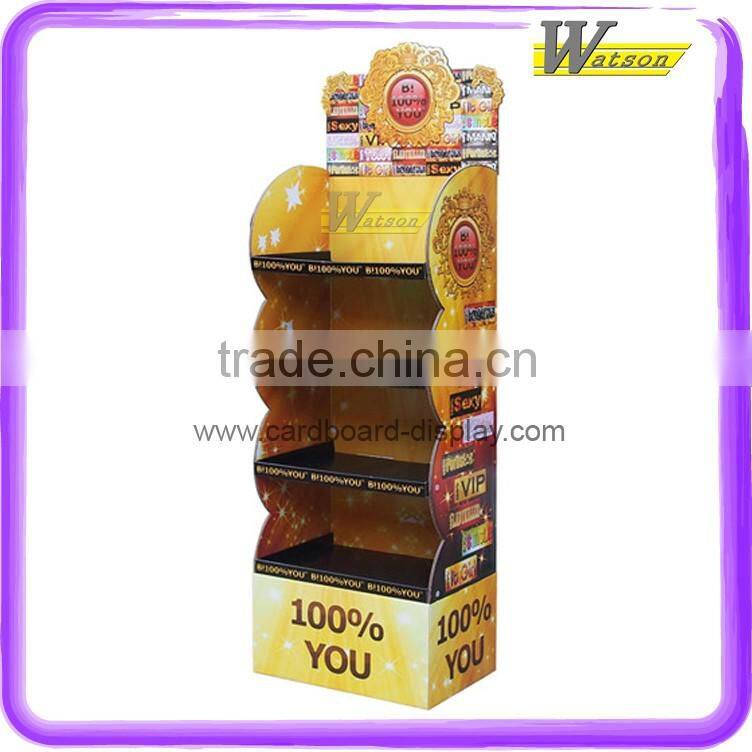shop and supermarket free floor standing design cardboard display stand