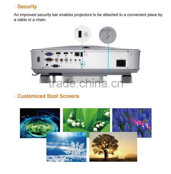 Low cost noise Native 1080p full hd 3d laser projector With HDMI VGA USB For Schools