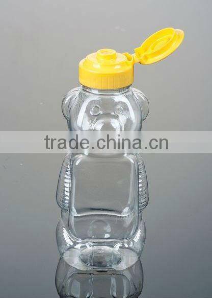 350ML bear shape food plastic jar GF006