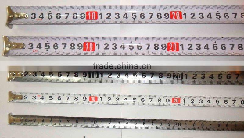 Bright outline ABS coated stainless steel measuring tape