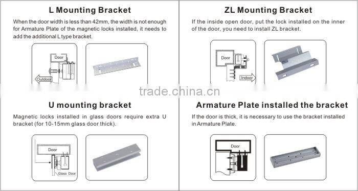 Single door 280kg holding force access control Magnetic door Lock electric lock PY-EL5-4