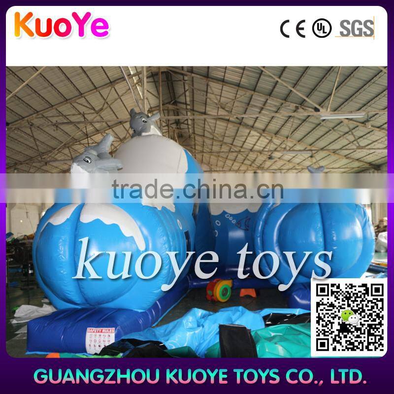 hot sale large inflatable sport game,inflatable obstacle course, kids playground inflatable obstacle with slide