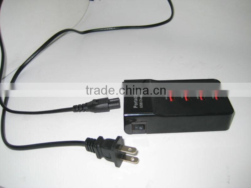 Hot selling portable USB charger station with switch