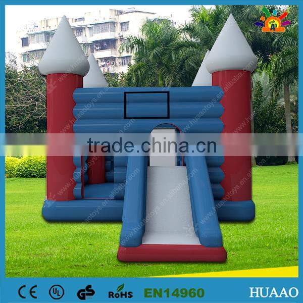 2015 inflatable bouncy castle with water slide