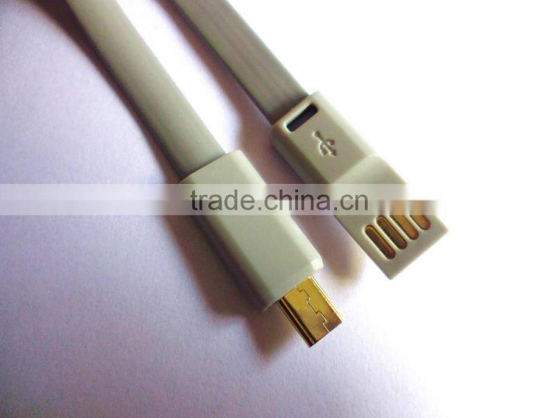 factory price fashion magnetic double sides USB micro cable