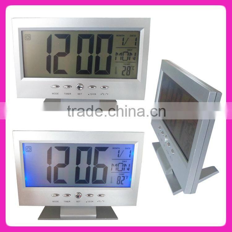 Promotion gift beautiful flower pot electronic digital clock