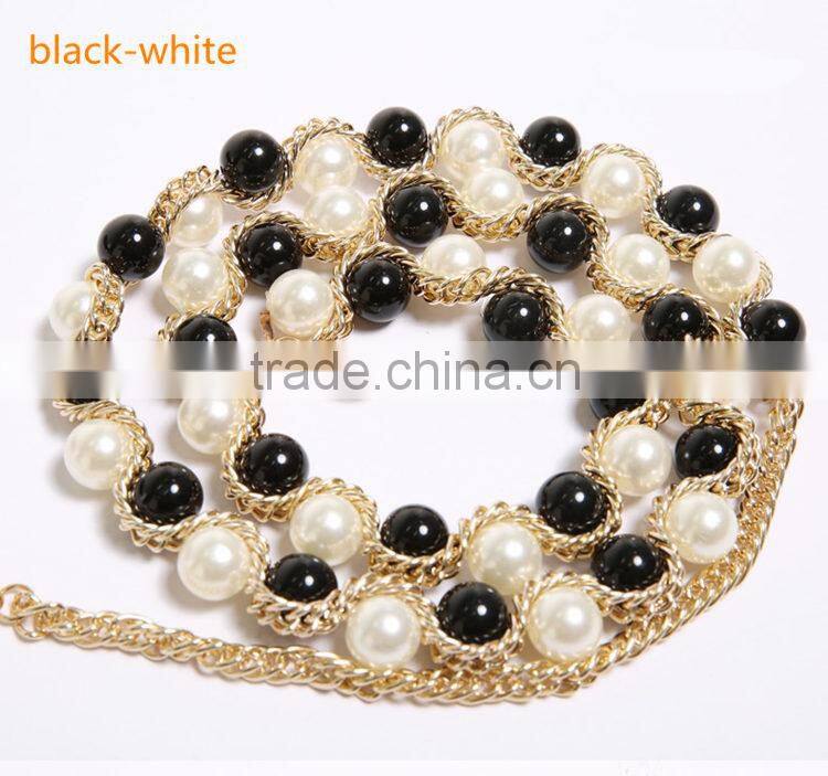 Shinning Glossy Peal Belly Dance Chain Belt