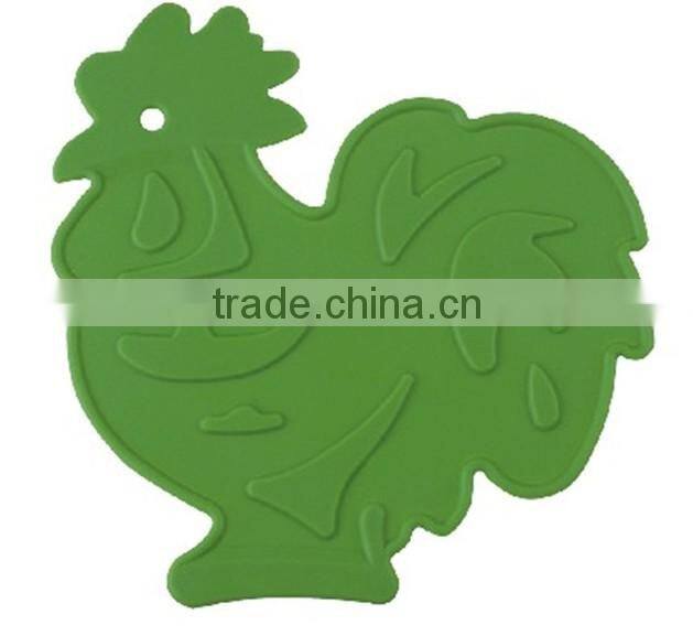 Hercules shape 130x120x22mm Silicone hot coaster trivet mat