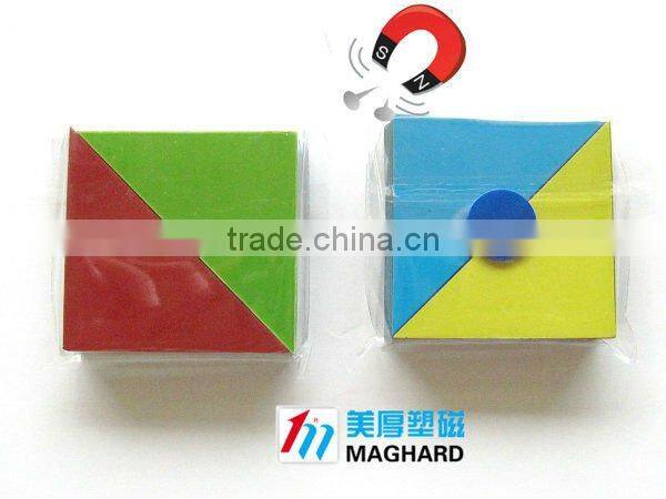 Educational Magnetic Puzzle Toy colour triangle 16pcs/set