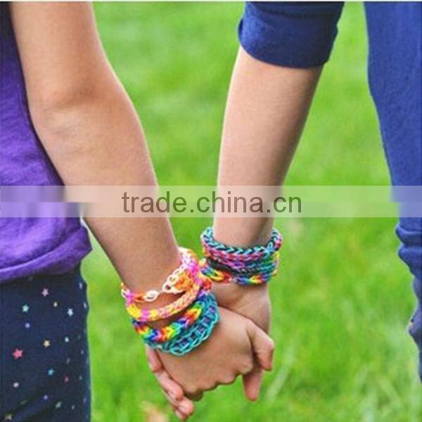 2014 cheap new style silicone rubber weave bracelet hot selling