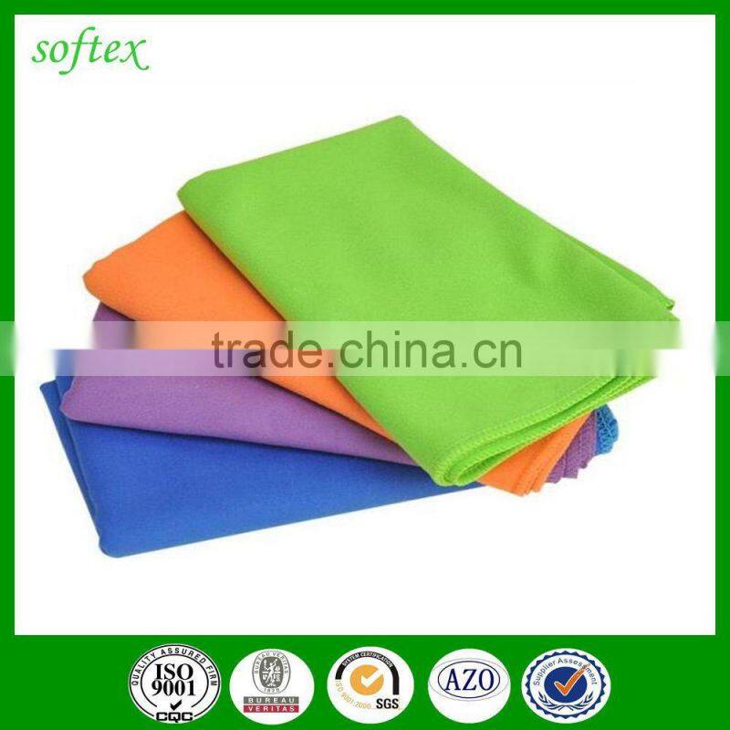 Suede microfiber sports towels with logo embossed