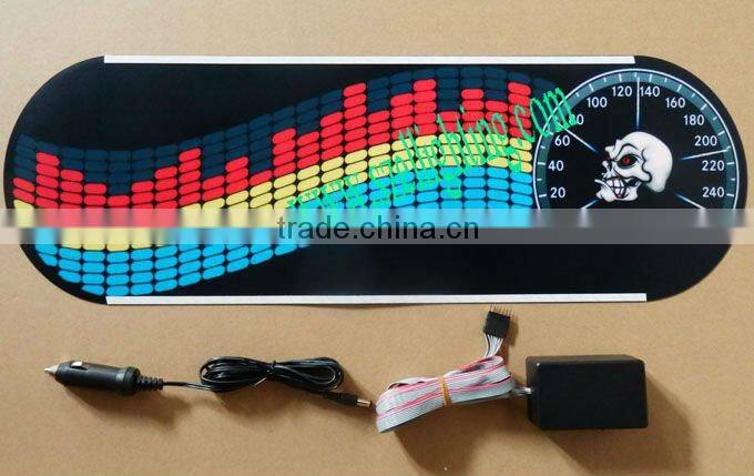 New style sound active flashing equalizer el car sticker ,customing your own design