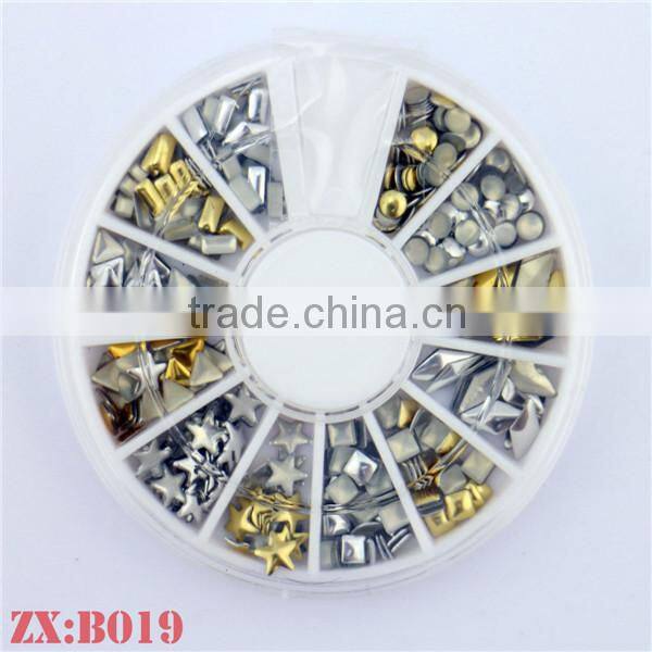 Top Quality Nail Art Studs Wheel Nail Art Box In Other Nail Supplies