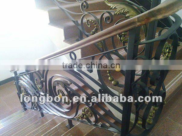 Top-selling nice welded cast iron pvc handrail for outside