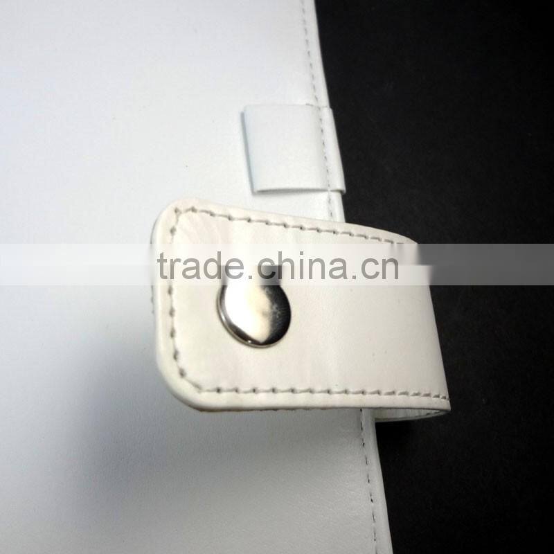white pu custom logo printed a5 diary cover