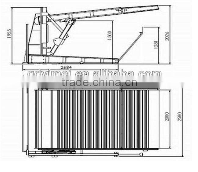Hydraulic mini tilting double parking car lift for home garage