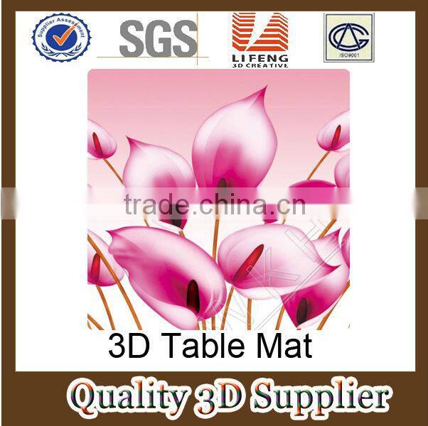 3d table mats of beautiful flowers