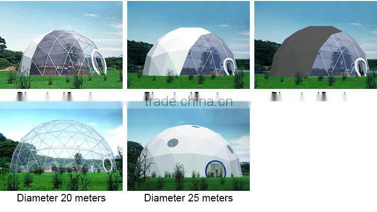 UV retardant geodesic dome tent for beach event