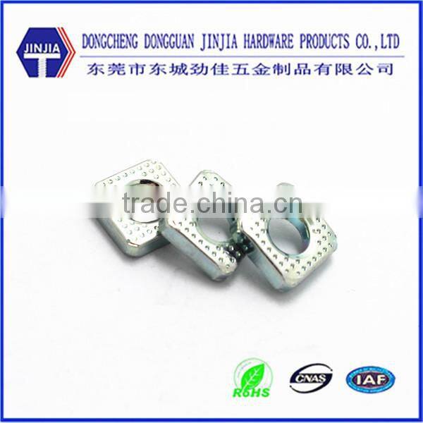 steel yellow zinc square knurled nut