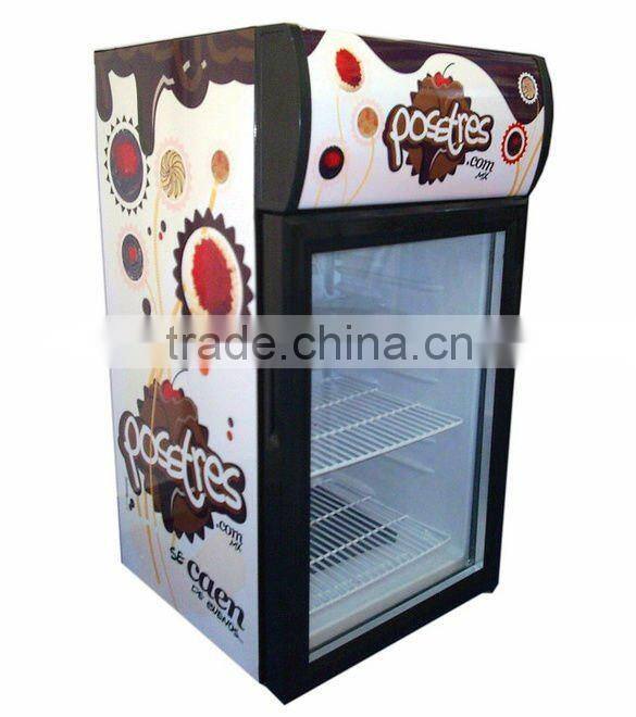 42L small Beer&Soft Drink display cooler for sales promotion with corporate advertising