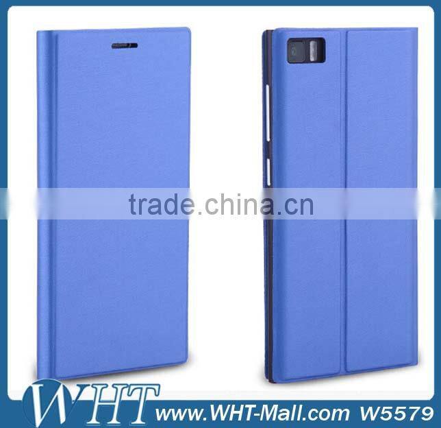 Leather Flip Case for Xiaomi mi3, Flip Cover Case for Xiaomi mi3, Mi3 Case