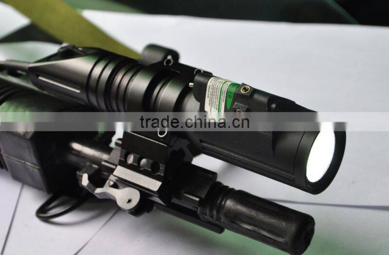 Tactical green Laser Sight and 1000 lumen led Cree Flash Light Combo for long gun