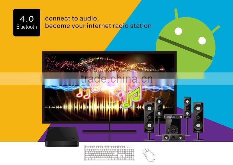 Android 5.1 Lollipop octa core mini web streaming HTPC player powered by Rockchip RK3368 Octa Core 64Bit CPU