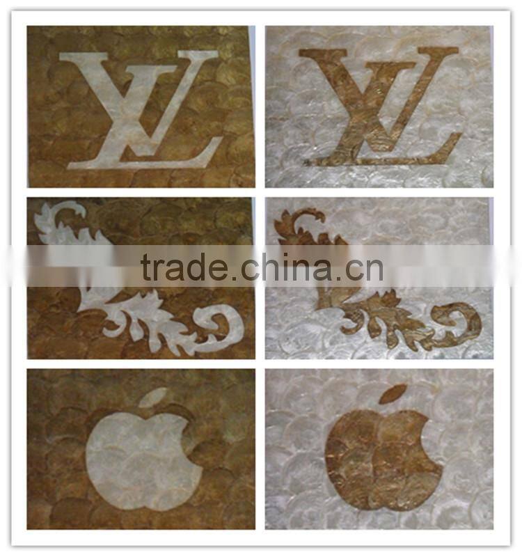 yellow fan mother of pearl furniture freshwater shell mosaic tile