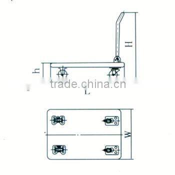 660lbs capacity platform foldable cargo transport cart PH300