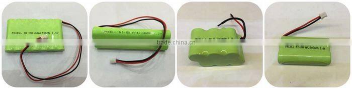 2.4V AA2200mAh NI-MH rechargeable battery pack