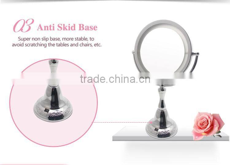 LED stand up bathroom cosmetic miror for hotel