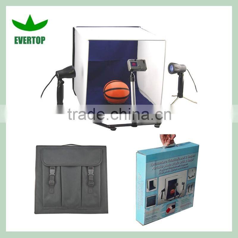 TS-LK01 Studio Lighting Photobox Kit Portable Tripod, Table Light, Backdrop In A 16" Box