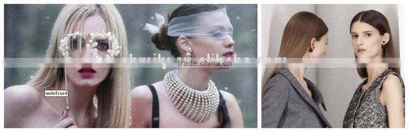 Women Trendy Jewelry Mix Design Gold Plated Matte Surface Clear Crystal Zircon Artificial Faux Diamond Stud Earrings CTBE16-CZ11