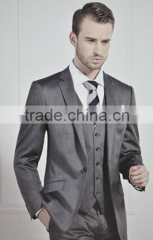 luxury Italian design worsted wool suit fabric wholesale in stock