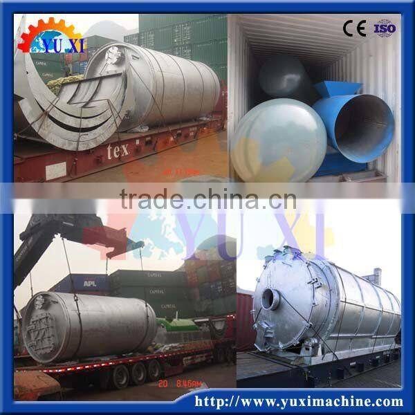 Best selling tyre oil refinery machine / crude tire pyrolysis machine / tire recycling machine