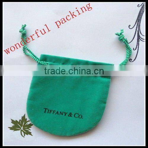 velvet jewelry bag with logo printed
