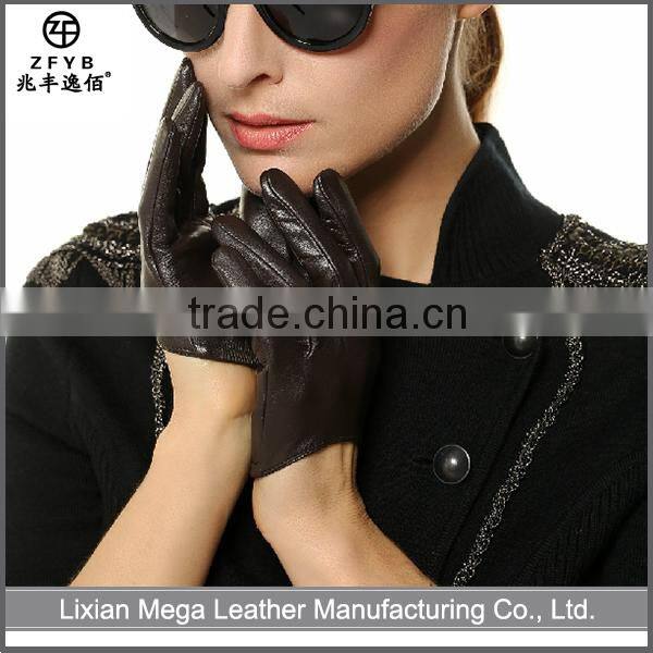 2016 High quality Custom-made Female Short Leather Gloves