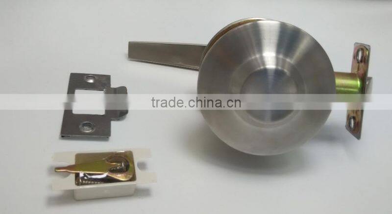 Hotel connecting door lever lock with single sided handle and blank plate