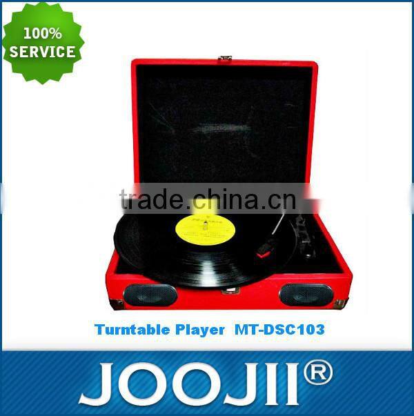 Cheap Portable Easy operation Suitcase Turntable Player with USB