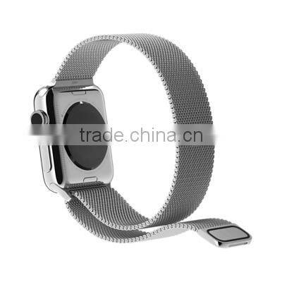 for Apple Watch iWatch 38mm 42mm Stainless Steel Milanese Wrist loop Watchband + Watch Band Connection Adapter for men women