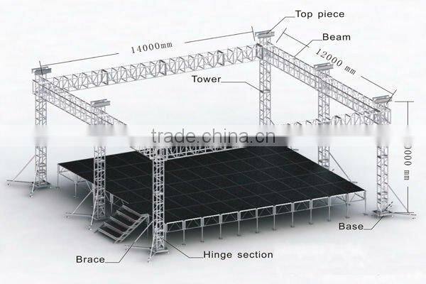aluminum stage folding stage with performance