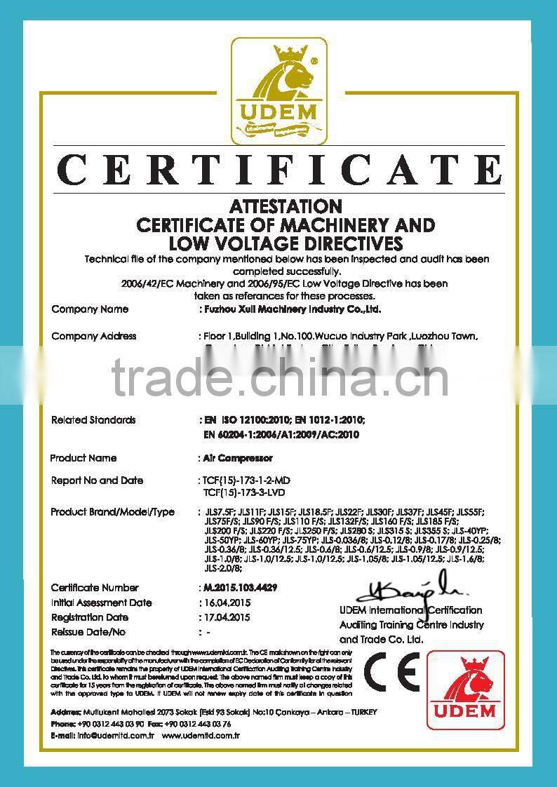 30 KW 8 / 10 bar air portable silent cheap oil free screw compressor ac for sale