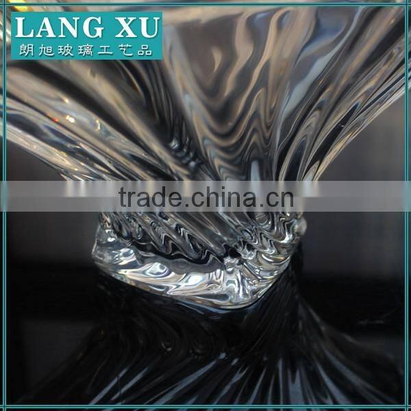 Wholesale high quality flower shape glass fruit plate
