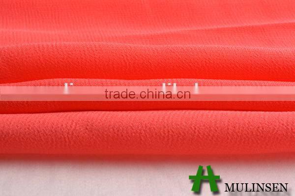 Mulinsen textile fresh solid fabric feel like silk, dyeing chiffon fabric