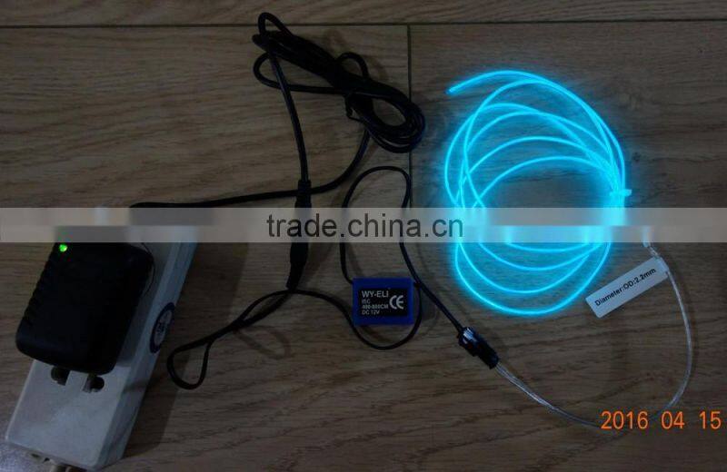 AC110V-240V Constant light INVERTER"Polar light 3"OD:2.6mm White EL WIRE