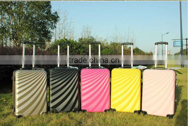 2015 China bags Colorful Hot Sale ABC/PC 2pcs for Woman Hardshell luggage trolley