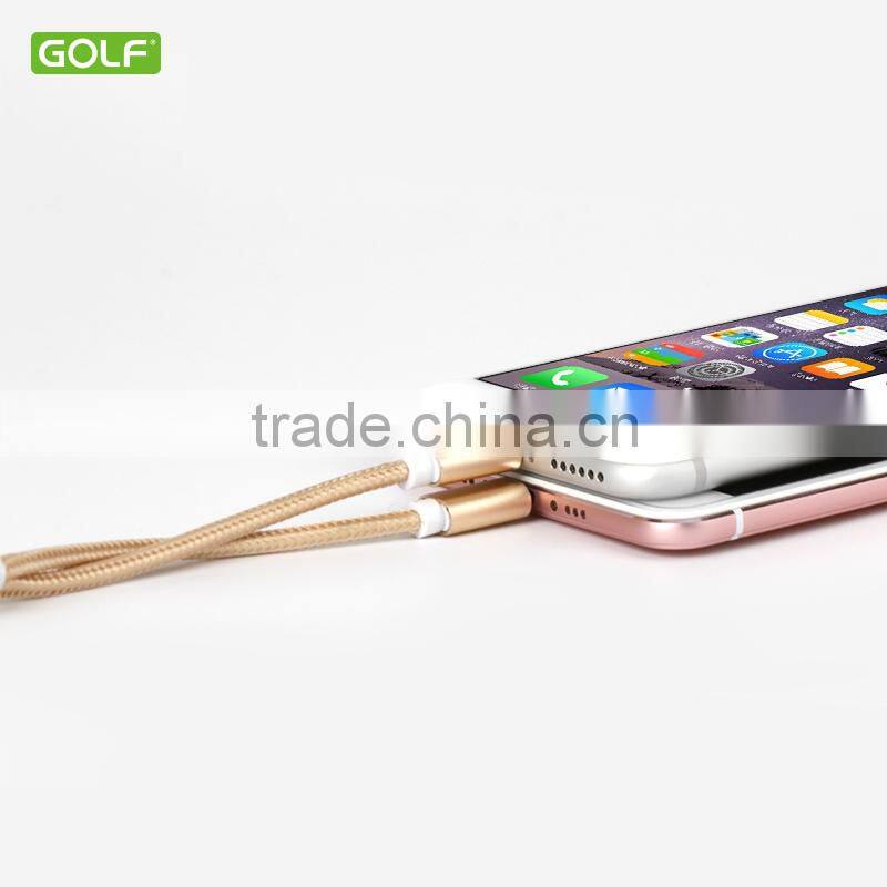 2 in 1 Fast charging metal nylon braided usb cable best quality micro and lighting usb cable for smartphone