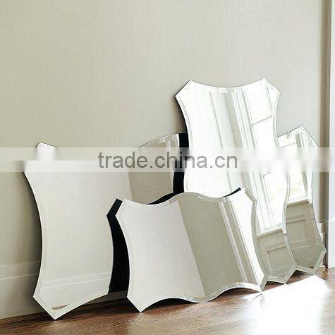 3-6mm Rectangular beveled custom decorative wall mirror